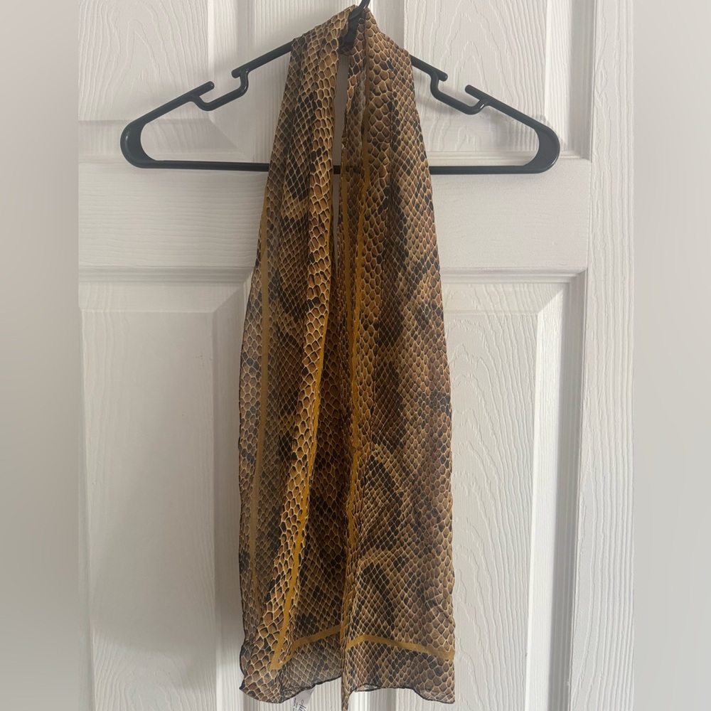 Kathy Lee Snakeskin Pattern Scarf 100% Polyester